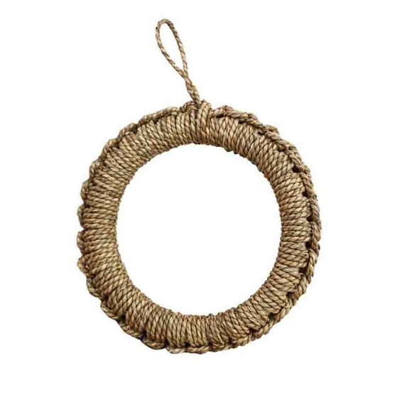 Aoqianlan Handcrafted Hemp Mats Multi functional Pot Mats and Coasters for Dining Seaweed 24cm