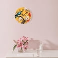 thumbnail image 3 of 14 Inch Wall Clock Battery Operated Silent Clock Decorative for Office, Kitchen, Outdoor, Living Room，Birds And Flowers on A Yellow Background Elegant Pattern, 3 of 4