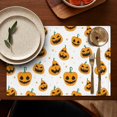 thumbnail image 4 of Classic Halloween Pumpkins Pattern Summer Placemats Table Placemats Set Of 6-Linen Kitchen Washable Placemats Table Mats 11.8"x17.7" Non-Slip Heat Resistant, 4 of 5