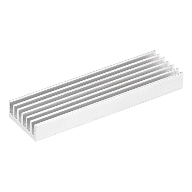 Disipador de Calor Electrónico de Aluminio Uxcell 50x14x6mm para CPU Tono Plateado Paquete de 4