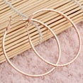 thumbnail image 2 of Opolski Women Fashion Round Big Circle Large Hoop Huggie Loop Earrings Jewelry, 2 of 6