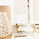 thumbnail image 4 of Espejo de pared colgante con flecos de macramé, espejo bohemio redondo, decoración artística para apartamento, sala de estar, dormitorio, entrada de bebé, guardería, dormitorio, marfil Fokelyi LRWJ270, 4 of 7