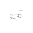 thumbnail image 3 of mDesign Glass Top Coffee Table - Large Minimalistic Rectangular Geometric Metal Accent Furniture Unit for Living Room, Basement, Home Office, Garage, and Bedroom - Black Black Coffee Table, 3 of 6