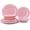 Pink, variant on Dishes Melamine Dinnerware Sets, 12 count Kitchen Plates and Bowls Dinnerware Sets, Lightweight, Melamine Dishes for Girls, Valentine's Day, Mother's Day.