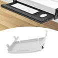 thumbnail image 6 of TISHITA Keyboard Tray under Desk Sliding Keyboard Drawer Silent Slide Rail for Typing Computer Drawer Keyboard Shelf for Workstations Gray, 6 of 8