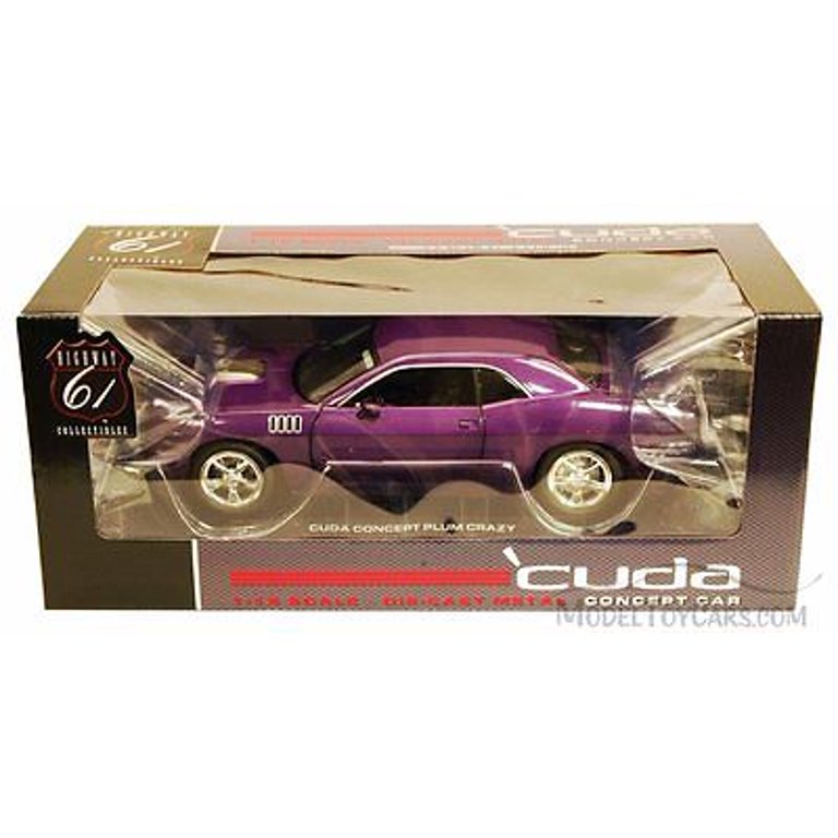 Plymouth Cuda Concept Hard Top, Plum Crazy - Highway 61 50839 - 1/18 scale  Diecast Model Toy Cars