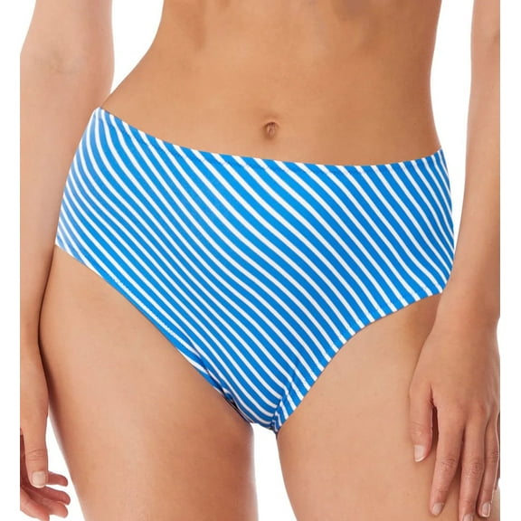 Freya Beach Hut High Waist High Leg Swim Brief (6795),Small,Blue Moon