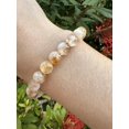 thumbnail image 5 of Citrine With Quartz Crystal Bead Bracelet 8mm, Genuine Citrine With Quartz Stretch Gemstone Bracelet, Healing Crystal Bracelet Bead Bracelet, Gift for Men & Women, 5 of 6