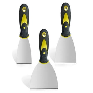 DEKEones Putty Knife Scrapers Spackle Knife Metal Scraper Tool for Drywall Finishing Plaster Scraping Decals and Wallpaper (4 Pack 5 4 3 15 Wide)