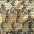 thumbnail image 3 of Grunge Tulle Curtains with Rod Pocket, Retro Striped Background Pineapple Vintage Hippie Graphic, Sheer Drape for Wedding Party 2 Panels, 7 Sizes, Black and Earth Yellow, by Ambesonne, 3 of 3