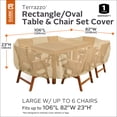 thumbnail image 4 of Classic Accessories Terrazzo® Rectangular/Oval Patio Table & Chair Set Cover - All Weather Protection Outdoor Furniture Cover, Large (58262-EC), 4 of 11