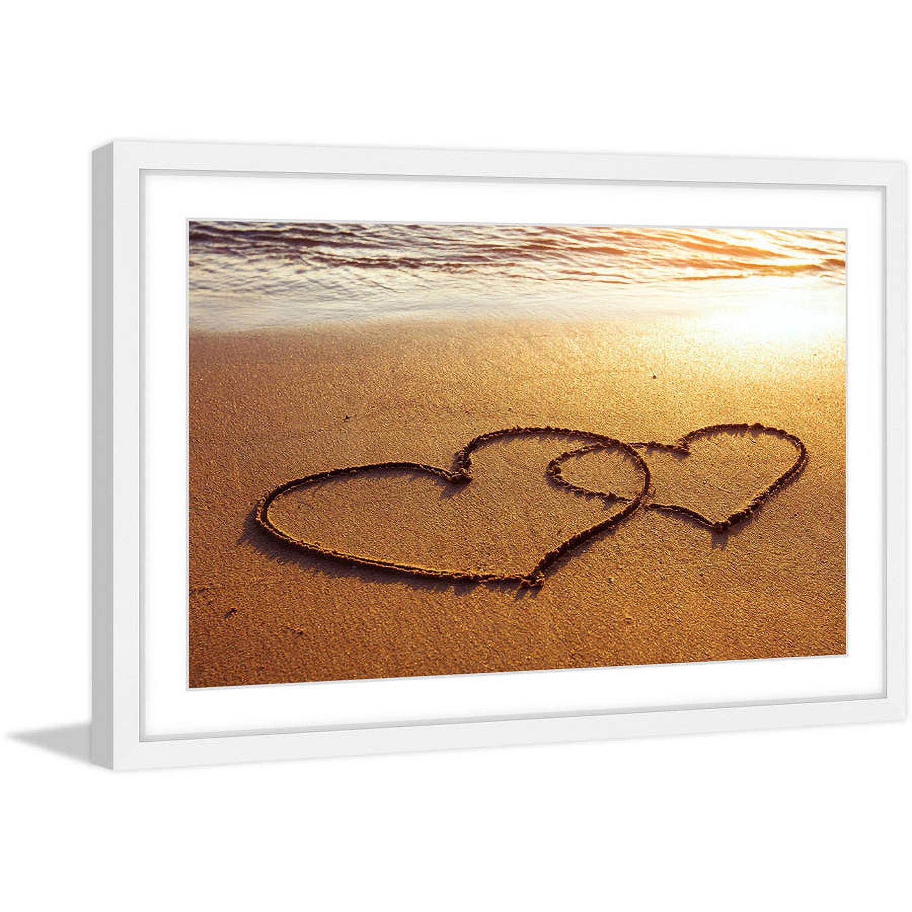 Marmont Hill "Double Hearts" Framed Painting Print