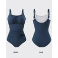 thumbnail image 6 of YNIQUE Women's One Piece Swimsuit Ruched Tummy Control Square Neck Bathing Suits, 6 of 8