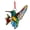 D, variant on One-Day Hummingbird Stained-Glass Suncatcher – 6" Colorful Window Hanging with Chain, Hand-Crafted Glass Bird Ornament for Living Room, Kitchen or Gift