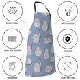 thumbnail image 5 of Zufioo Cute Fat Cat Print Adult Waterproof Apron, Cooking Apron, Flower Arranging and Painting Apron-Adjustable Straps, with Pockets, Kitchen Supplies-One Size, 5 of 9