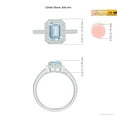 thumbnail image 3 of ANGARA Natural 1.35 ct Aquamarine Engagement Ring with Diamond Halo in 14K White Gold for Women (Size-8x6mm) | March Birthstone, Anniversary, Jewelry Gift for Women | Natural Aquamarine Ring, 3 of 7