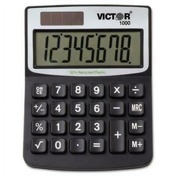 2PK Victor 1000 Minidesk Calculator, 8-Digit LCD