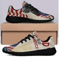 thumbnail image 3 of Patriotic Black Labrador Dog God Bless America American flag Shoes Sneakers Black Size 11.5, 3 of 7