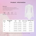 thumbnail image 6 of inhzoy Women's Floral Lace Lyrical Dance Dress Mock Neck Ballet Dance Leotard Dresses Ivory X-Small, 6 of 6