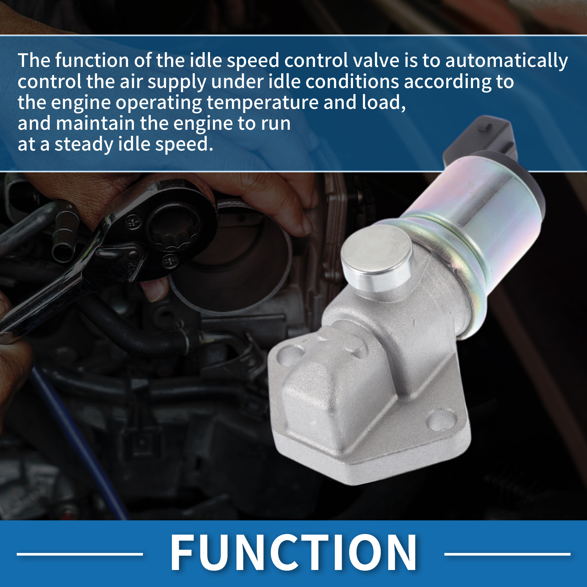 Unique Bargains Car Idle Air Control Valve for Ford Fiesta IV 1995-2002 Replace No.95BF9F715AC IACV Idle Motor Idle Air Control Valve for Stable Engine Operation