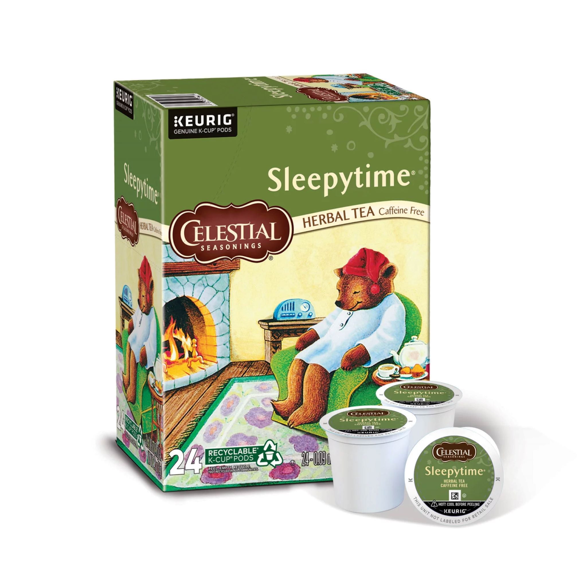 Celestial Seasonings Sleepytime Caffeine-Free Herbal Tea K-Cup Pods, 24 Count