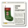 thumbnail image 2 of Custom Face Christmas Stocking - Personalized 18-Inch Christmas Hanging Stocking with Custom Face Photo, Name & Initials - Fun & Quirky Holiday Decor and Gifts, 3 Pcs, 2 of 7