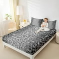 thumbnail image 4 of jejeloiu Wild Cheetah Pattern Twin Sheet Sets,Gray Sequin Print Twin Fitted Sheet,Jungle Animal Flat Sheet For Boys Girls,Super Cozy Room Decor,3pcs, 4 of 7