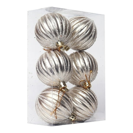 

Hand Painted Christmas Ball Pendant Plating 6cm Pumpkin Ball Christmas Tree Decorations