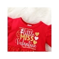 thumbnail image 4 of Qiylii Valentine's Day Little Girls Outfit, Star Mesh Princess Letter Dress+Headwear, 4 of 9