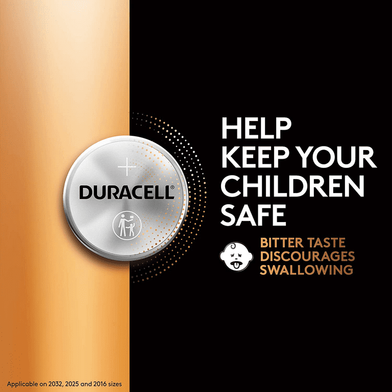 Duracell 2032 3V Lithium Coin Battery With Bitter Coating 1 Count