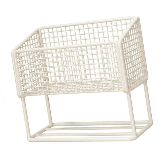 Cesta organizadora para baño y ducha, versátil y moderna. Blanco