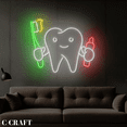 thumbnail image 4 of C-CRAFT Tooth With Toothpaste Neon Led Light Sign for Dental Clinic Wall Art Decor, 4 of 5