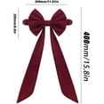 thumbnail image 7 of Elastic Chair Bows, Christmas Chair Sashes Red Bows, Elastic Burgundy Velvet Sashes Chairs Bows for Christmas Banquet Home Wedding Events Holiday Event Decor Banquets Party (1, Style E), 7 of 7