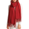 thumbnail image 1 of Bufanda Pashmina Unisex De Otoño E Invierno, Chales Informales De Color Sólido, Bufanda Cálida Con Borlas Para Oficina, Avión Y Restaurante Advancent AP006881-04, 1 of 4