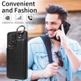 thumbnail image 5 of Nalacover for Samsung Galaxy A72 Wallet Case with Card Slots & Metal Finger Ring, Durable PU Leather Back Double Magnetic Botton Flip Kickstand Purse Shockproof Phone Case,Black, 5 of 10