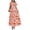 Floral Brick Red, variant on Womens Summer Floral Maxi Dresses V Neck Short Sleeve Boho Casual Flowy Long Wedding Guest Dress Beach Vacation