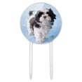 thumbnail image 1 of Acrylic Shih Tzu Dog Proud Blue Cake Topper Party Decoration for Wedding Anniversary Birthday Graduation, 1 of 7