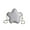 Gray, variant on Women's Star-Shaped Acrylic Evening Clutch - Silver Crossbody Bag with Bow Embellishment, Buckle & Jetted Pocket (Formal/Wedding/Prom)