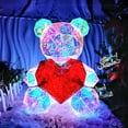 thumbnail image 2 of Colorful Glowing Bear LED Bear With Box Valentine's Day Gift Girlfriend Surprise Birthday Wedding Anniversary Gifts 25CM, 2 of 8