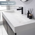 thumbnail image 5 of Vera 47.4 in. Rectangular White Composite Granite Stone Console Bathroom Sink, 5 of 10