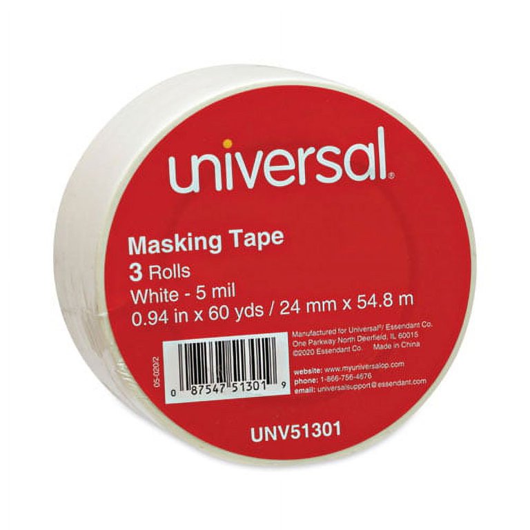 General-Purpose Masking Tape, 3 Core, 24 Mm X 54.8 M, Beige, 3/pack