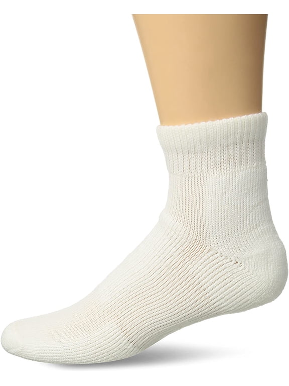 Wmx Max Cushion Walking Ankle Socks Large White