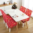 thumbnail image 5 of Christmas Chair Covers for Dining Room Set of 4 Christmas Gingerbread Dining Chair Protectors 4 Pcs Stretch Removable Washable Chair Slipcovers 4 Pack for Winter Xmas Holiday Home and Party Decor, 5 of 6