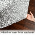 thumbnail image 4 of Smooth Satin BedTite Sheet Set, Full, Silver – Wrinkle-Resistant, Deep Pocket, Soft & Secure Fit, 4 of 7