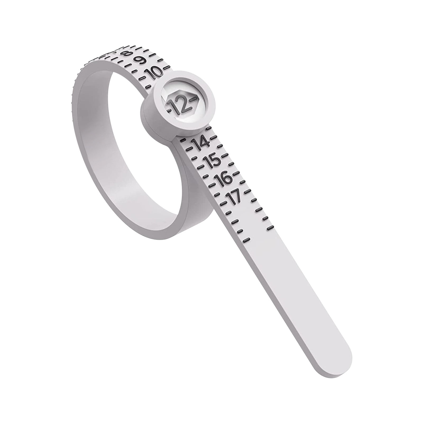 Ring Sizer Measurement Tool Reusable Finger Size Measurement Tape with Glass Jewelry Size Measurement Tool 1-17 US Ring Size