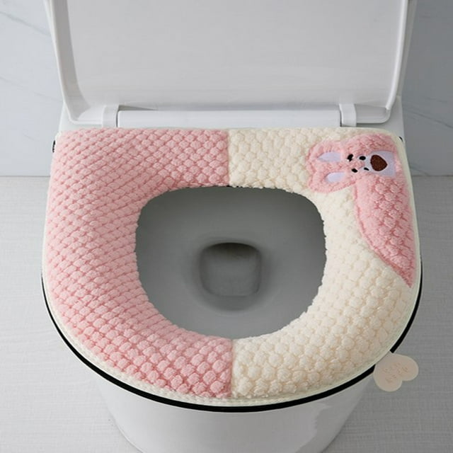 Zipper Toilet Mat Grid Home Universal Toilet Seat Zipper PU Memory Foam Area Rug Washable Bath Room Rugs Extra Small Bathroom Rugs Non Dark Bath Mat Small Memory Foam Toilet Mats for Bathroom