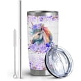 thumbnail image 4 of Unicorn Tumbler for Unicorn Lover,20 oz Unicorn Coffee Cup Double Wall Stainless Steel Vacuum Insulated (Unicorn, 20 oz), 4 of 6