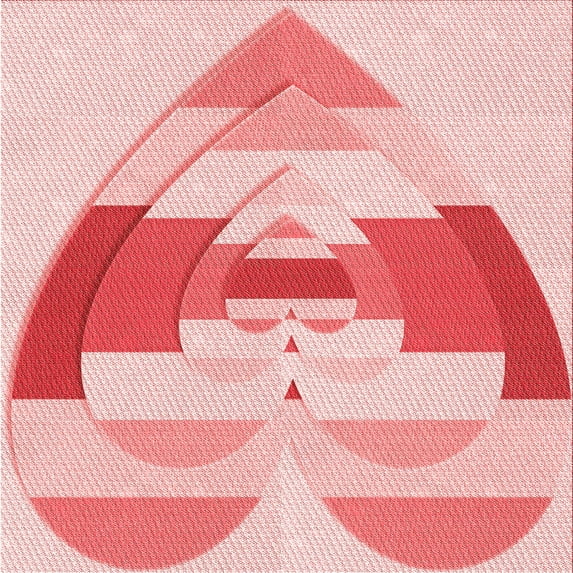Ahgly Company Indoor Square Patterned Pink Area Rugs, 4' Square