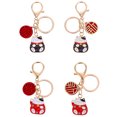 thumbnail image 1 of KAKOWELY 4 llaveros con colgante de gato de la suerte, joyería DIY, llavero con colgante, adorno para bolso., 1 of 5