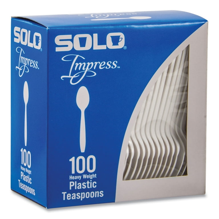 Impress Heavyweight Full-Length Polystyrene Cutlery, Teaspoon, White, 100/Box, 10 Boxes/Carton Impress Heavyweight Full-Length Polystyrene Cutlery, Teaspoon, White, 100/Box, 10 Boxes/Carton